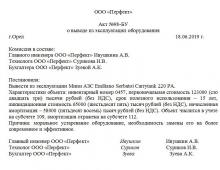 Акт вывода оборудования из эксплуатации Что нужно предусмотреть в акте