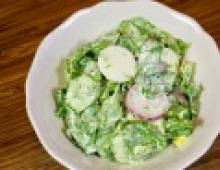 Салат из редиски: разные рецепты Простые салаты на скорую руку с редиской