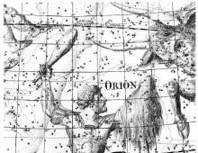 Орион - созвездие в ночном небе
